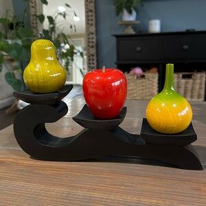 Wood fruit home decor
